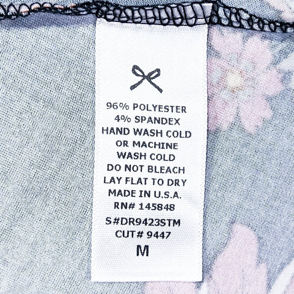 Women's French Grey Maternity Dress | Medium | Black | Floral | Stretch - Picture 13 of 13